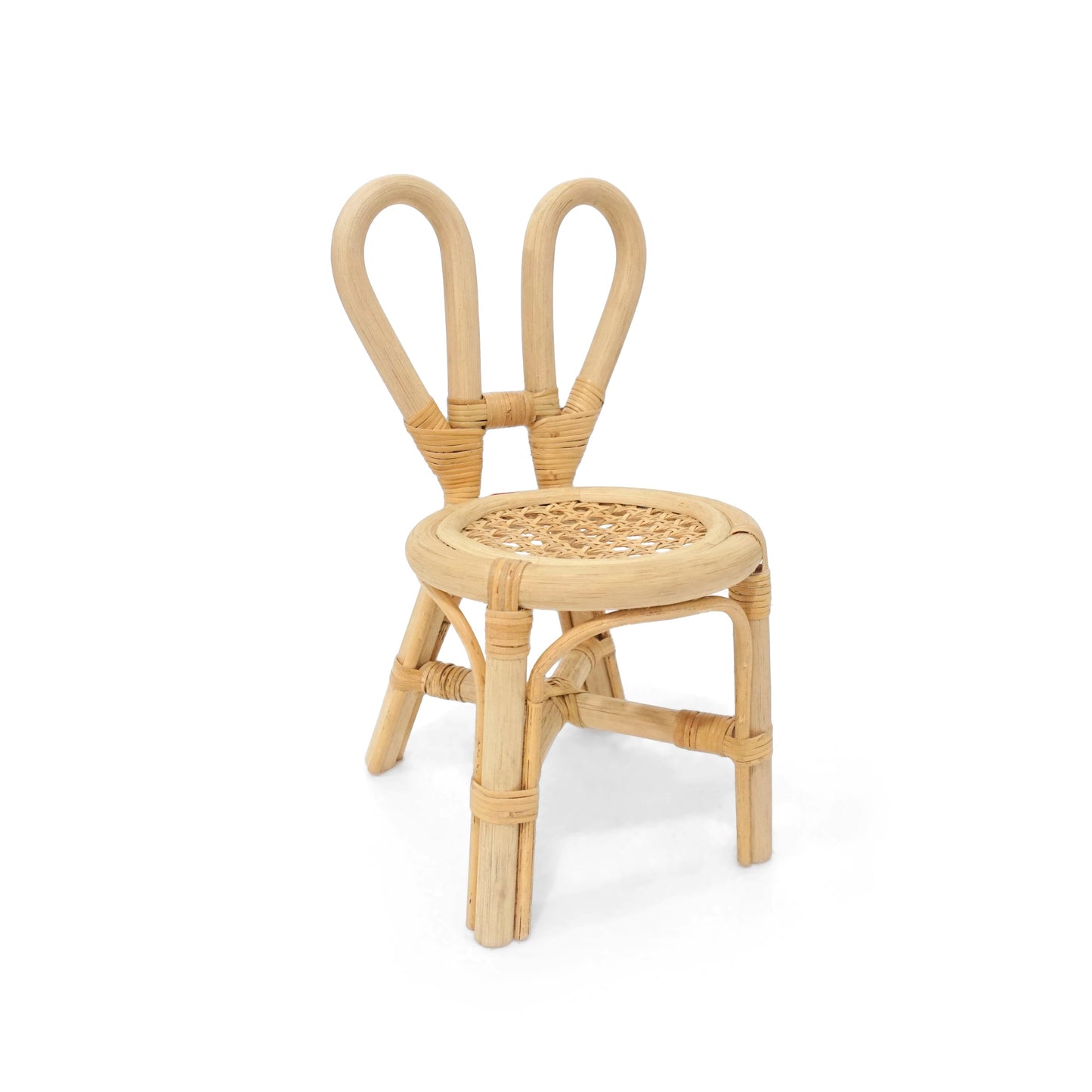 Rattan Mini Bunny Doll Chair Set