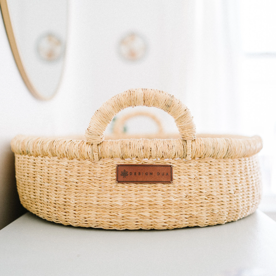 Natural Handwoven Changing Basket
