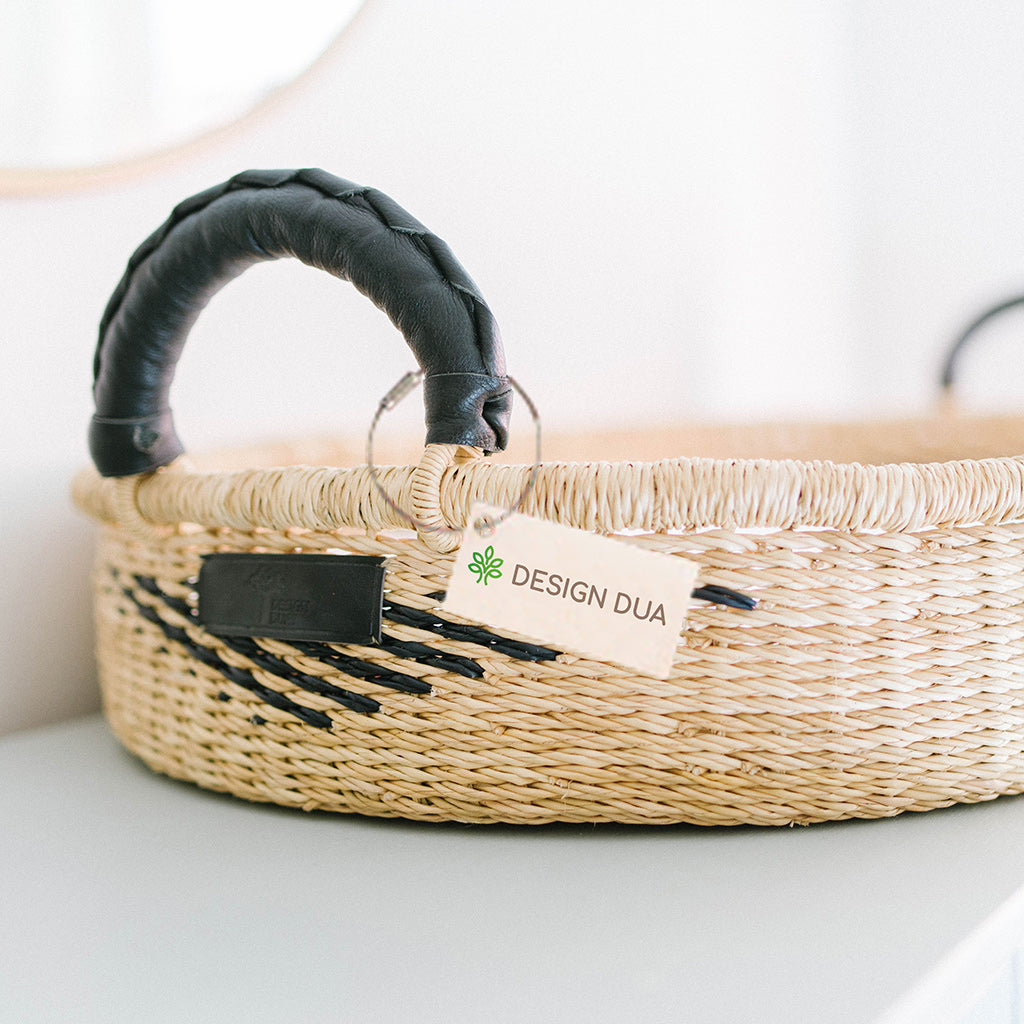 Midnight Diamond Handwoven Changing Basket