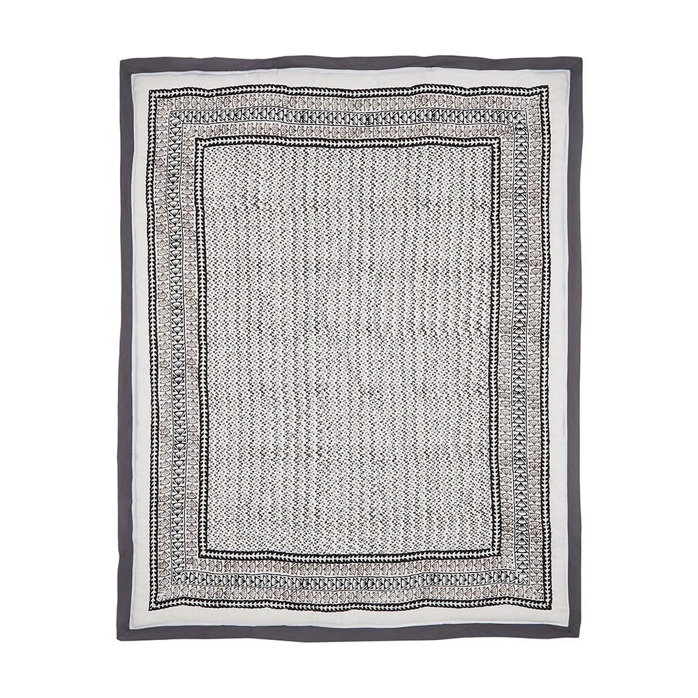 Block-Print Crib Quilt in Greenwich
