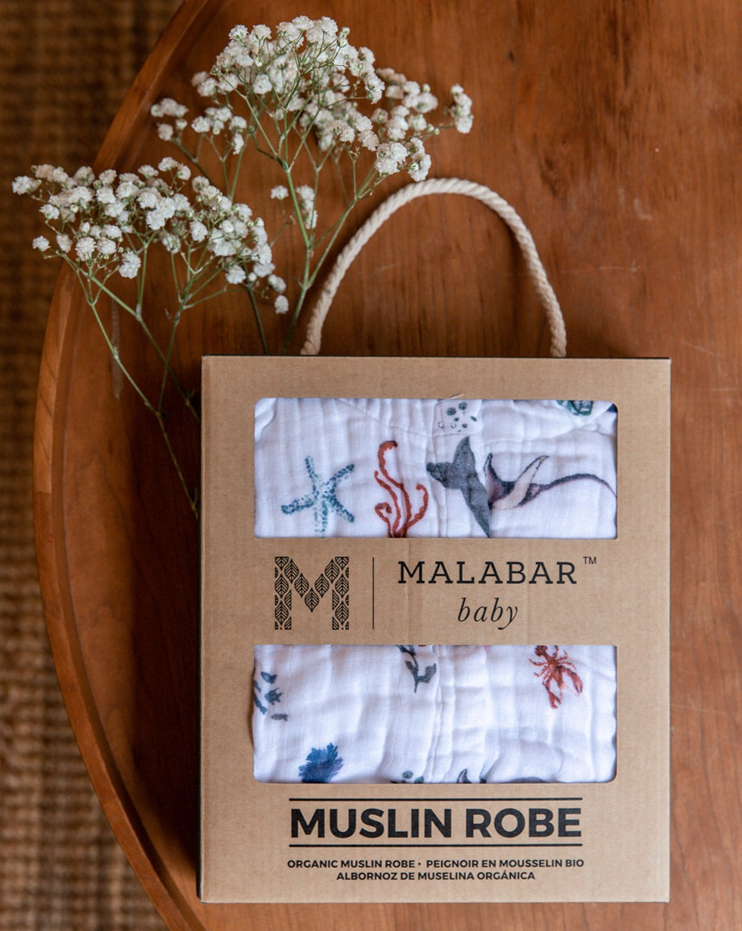 Kids Hooded Muslin Robe - Under the Sea