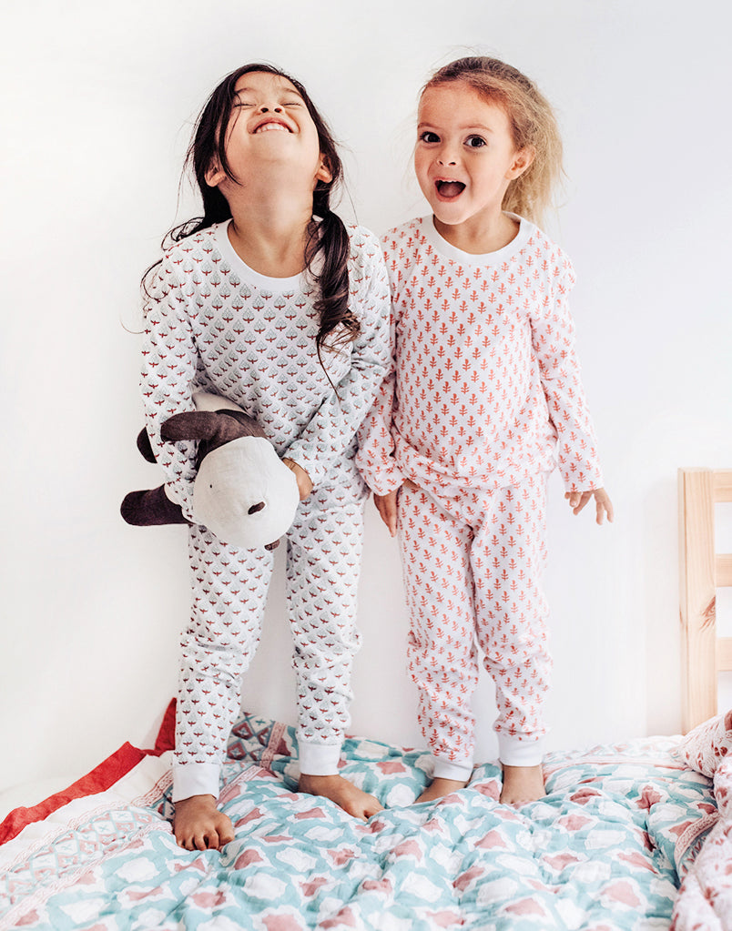 Toddler & Big Kid Organic Cotton Pajamas in Pink City