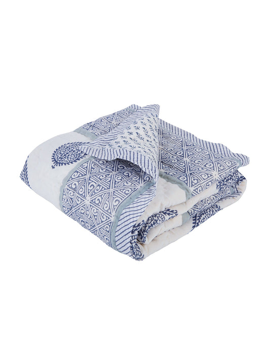 Block-Print Crib Quilt in Fort