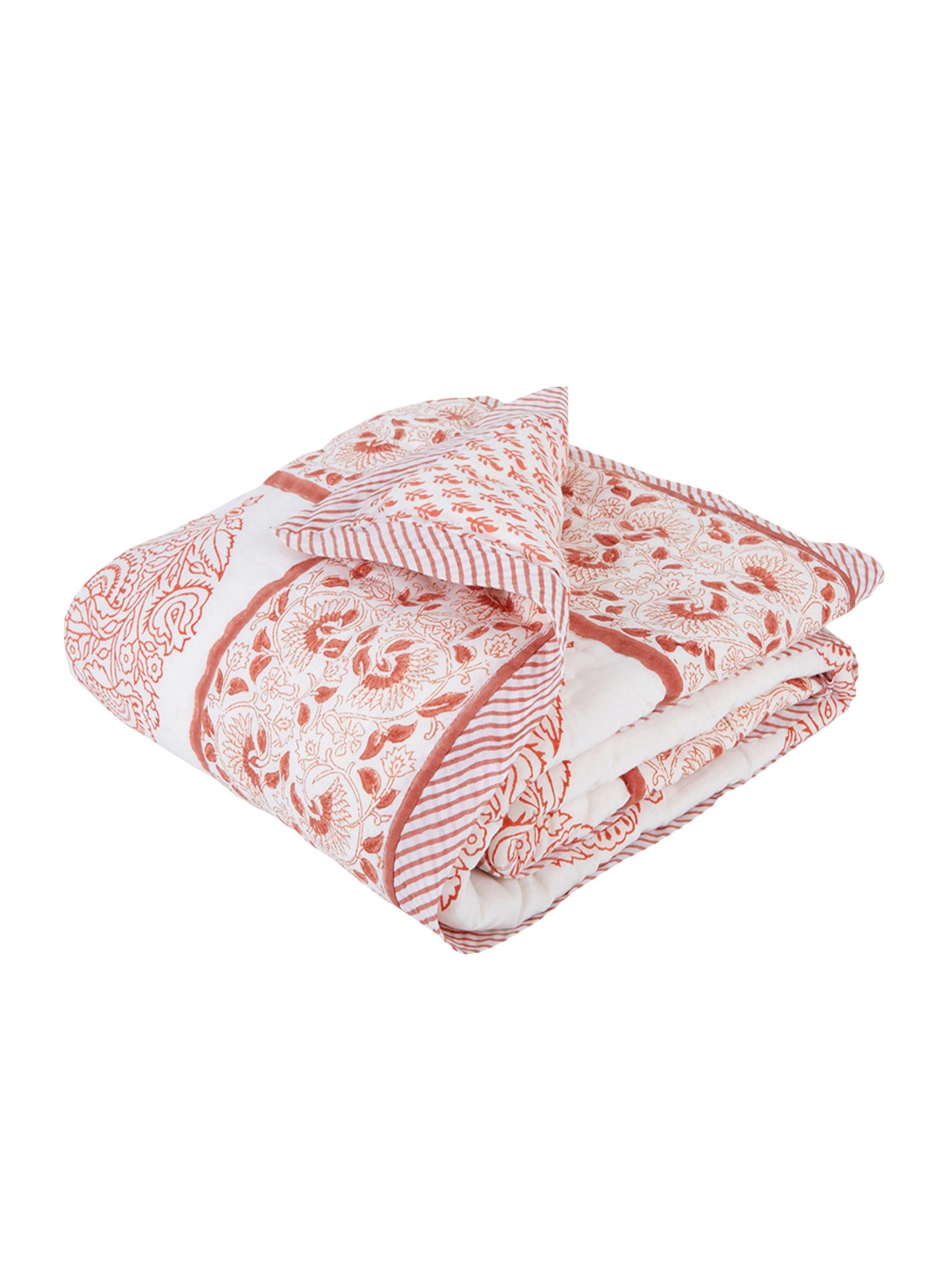 Block-Print Crib Quilt in Pink City