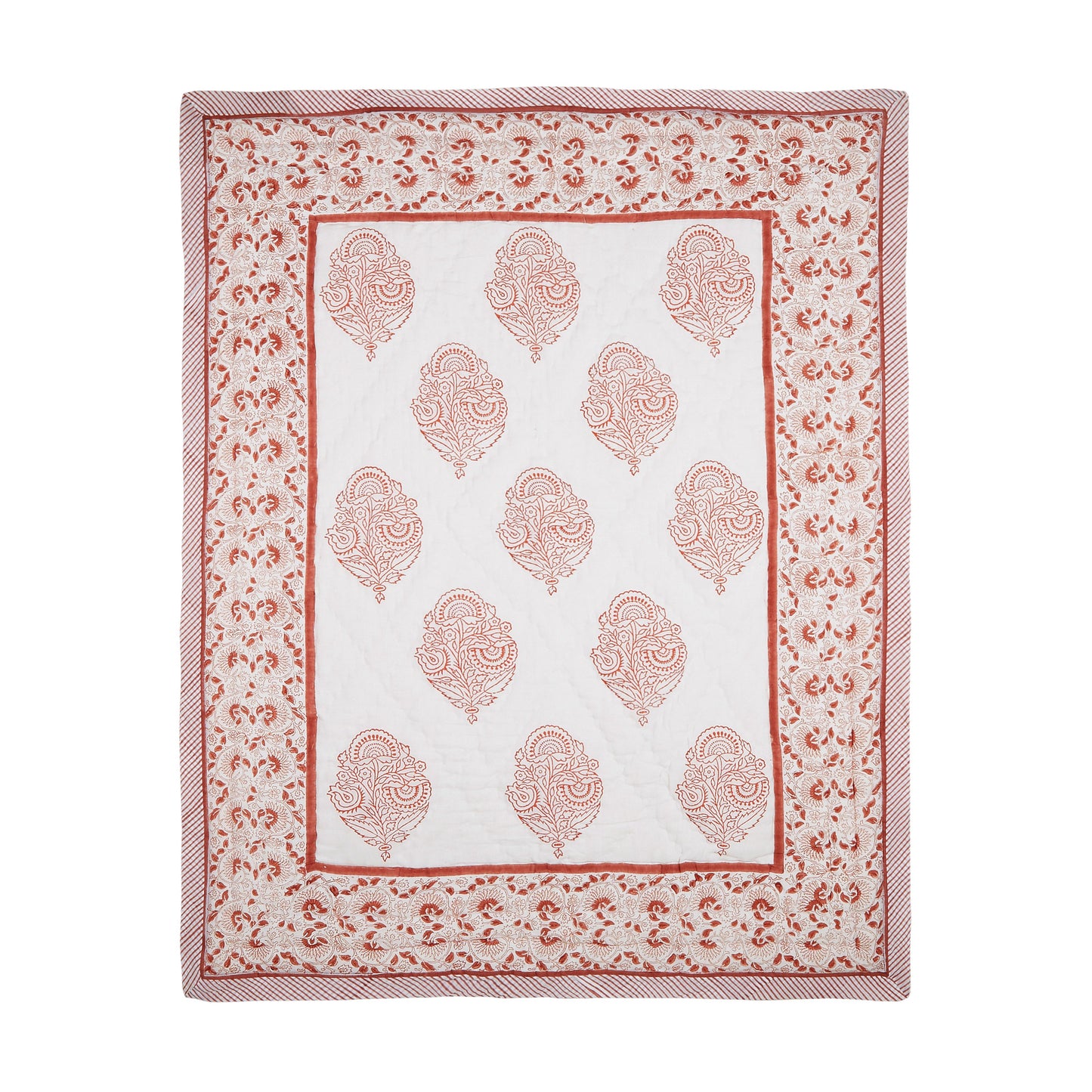 Block-Print Crib Quilt in Pink City