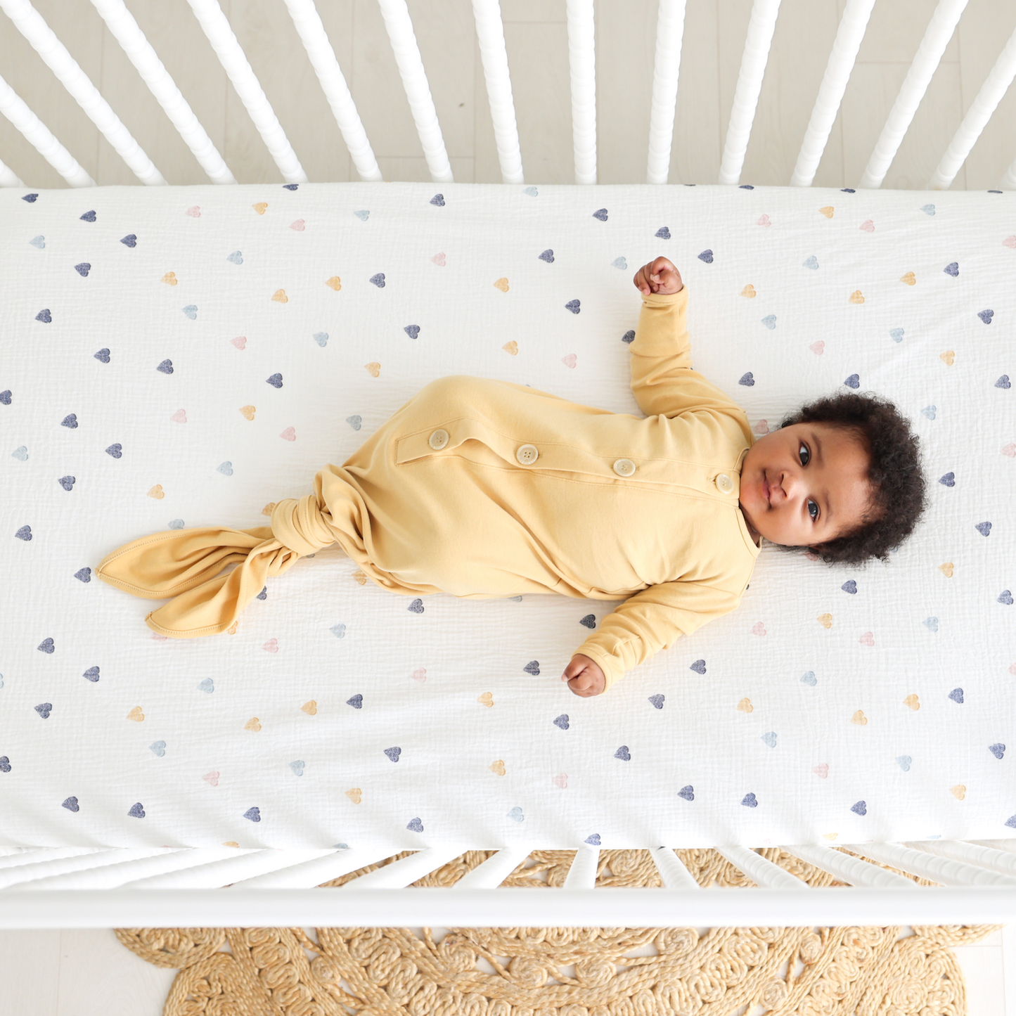 Organic Newborn Knotted Gown - Daffodil