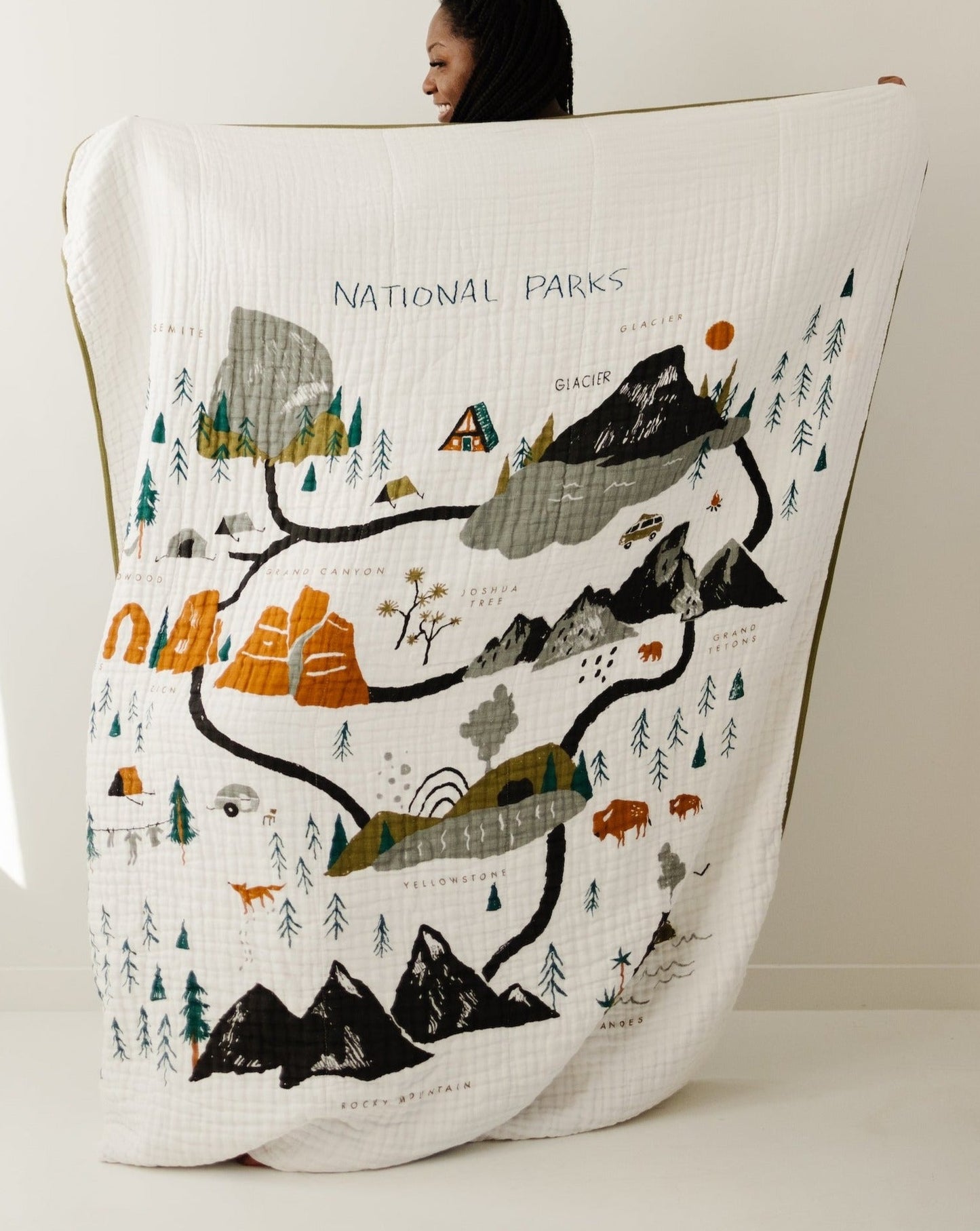 Large National Parks Throw Blanket