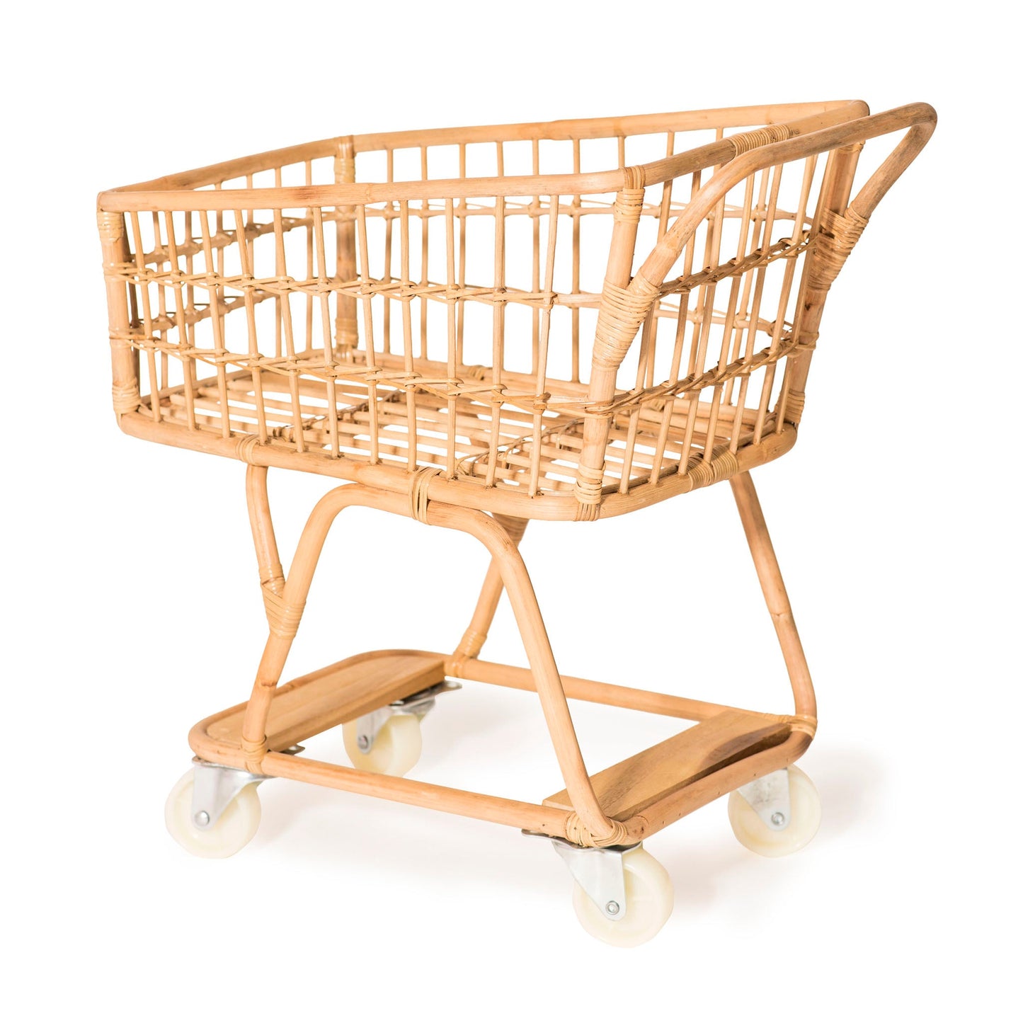 Rattan Toy Shopping Cart