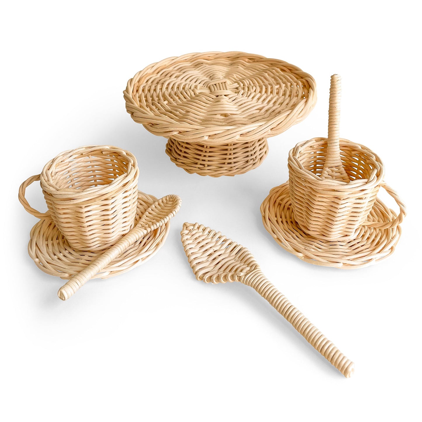 Wicker Toy Coffee and Cake Set