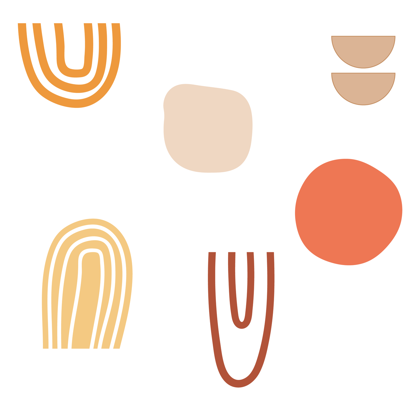 Boho Shapes Wall Decals