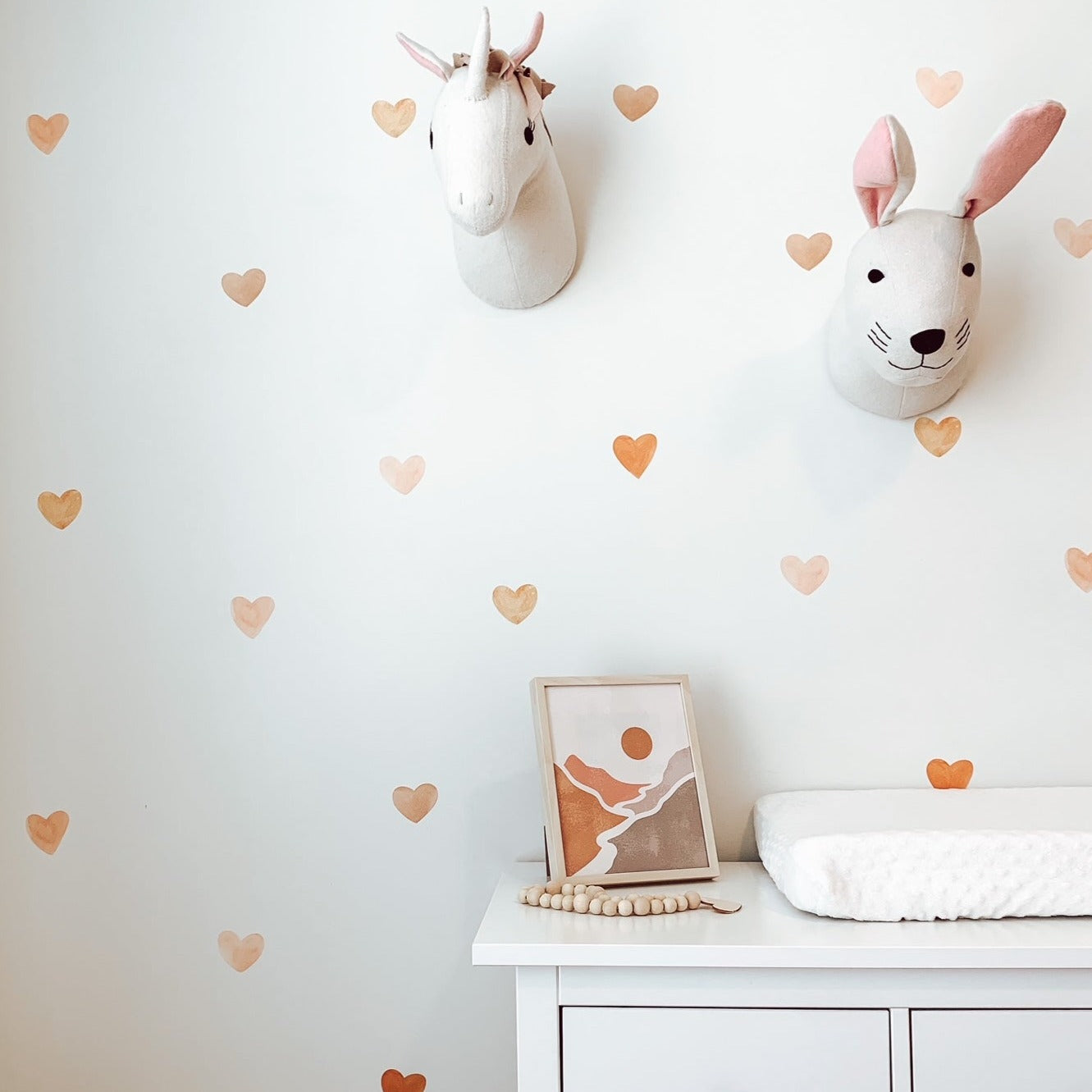 Watercolor Hearts Wall Decal