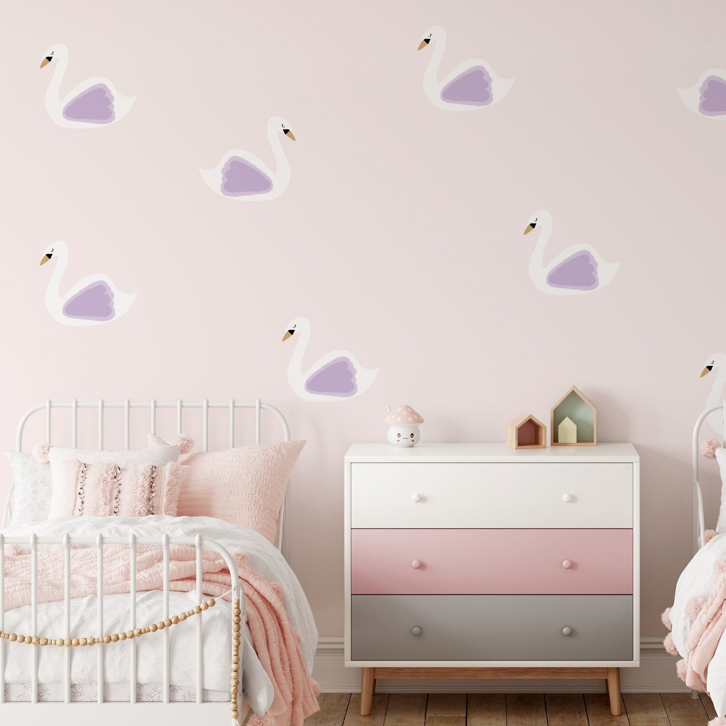 Purple Swan Wall Decals