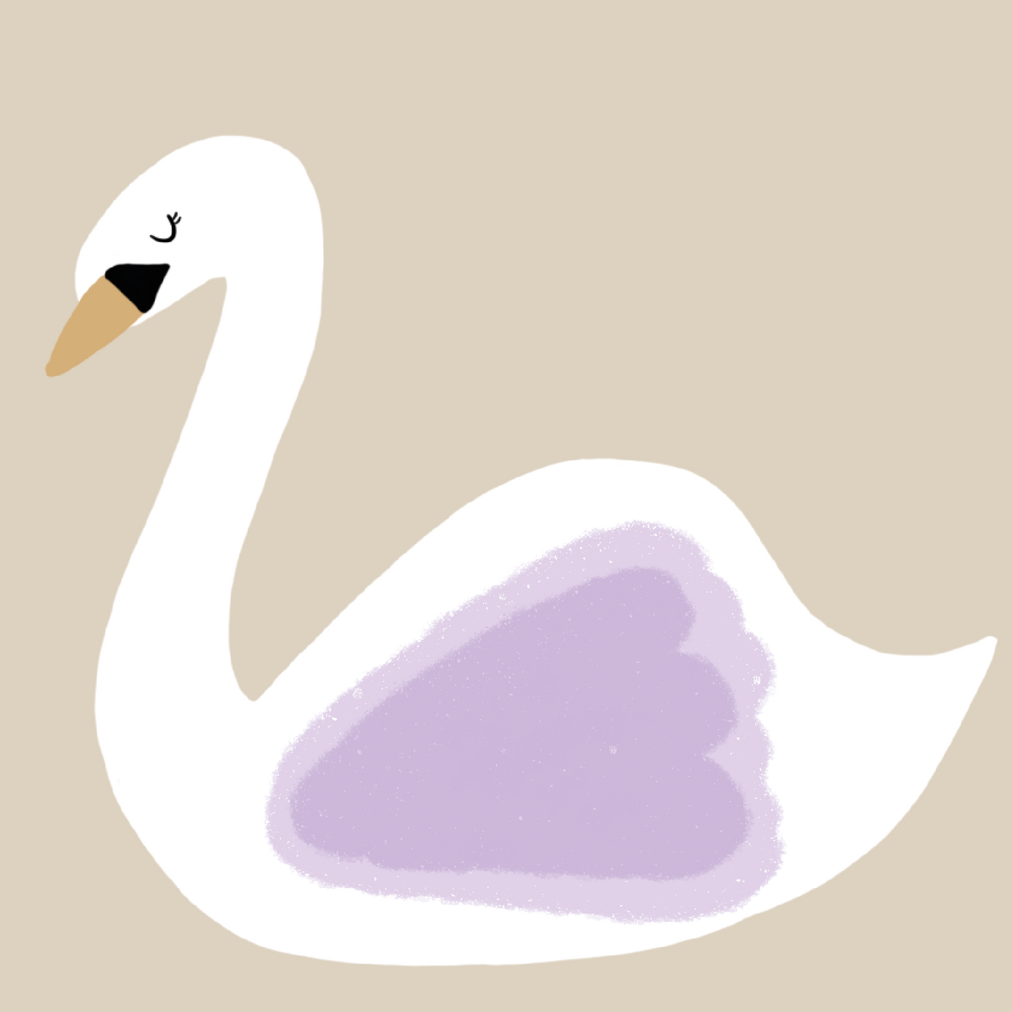 Purple Swan Wall Decals