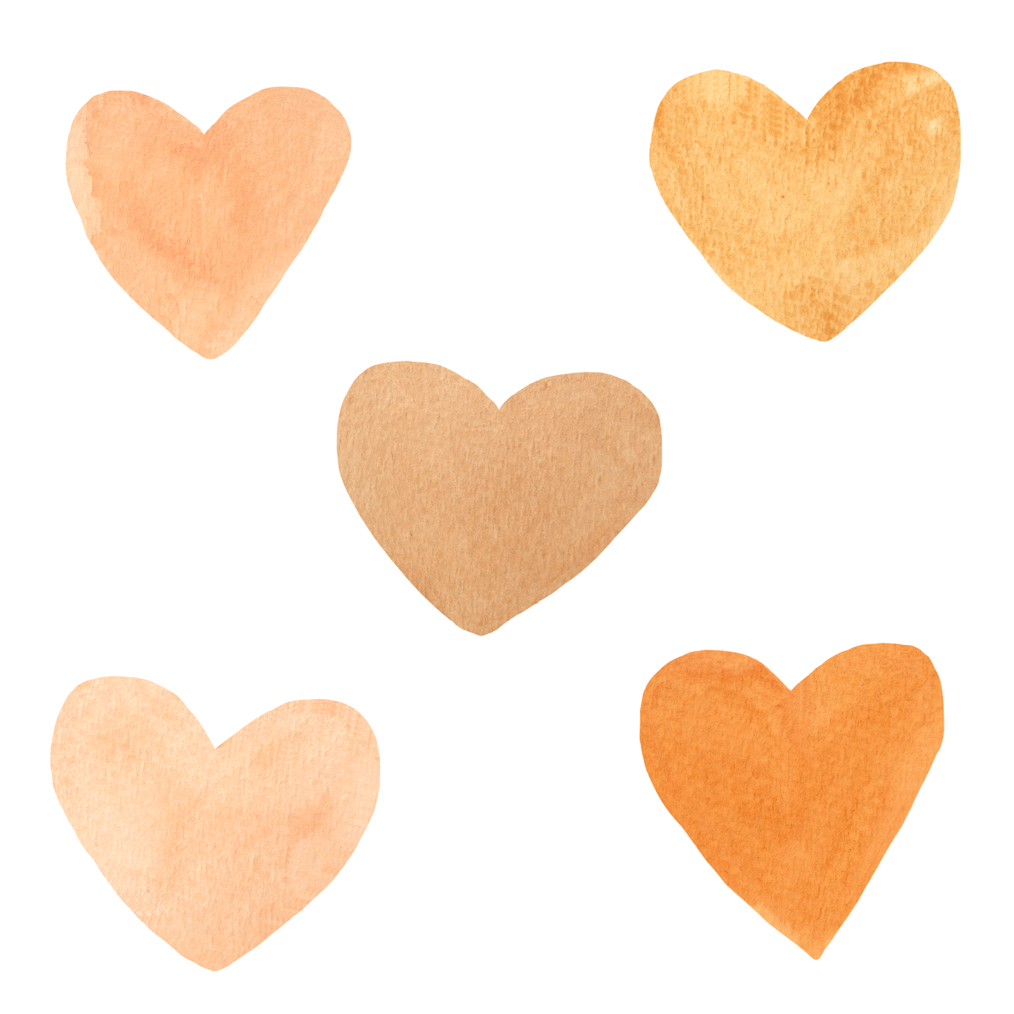 Watercolor Hearts Wall Decal