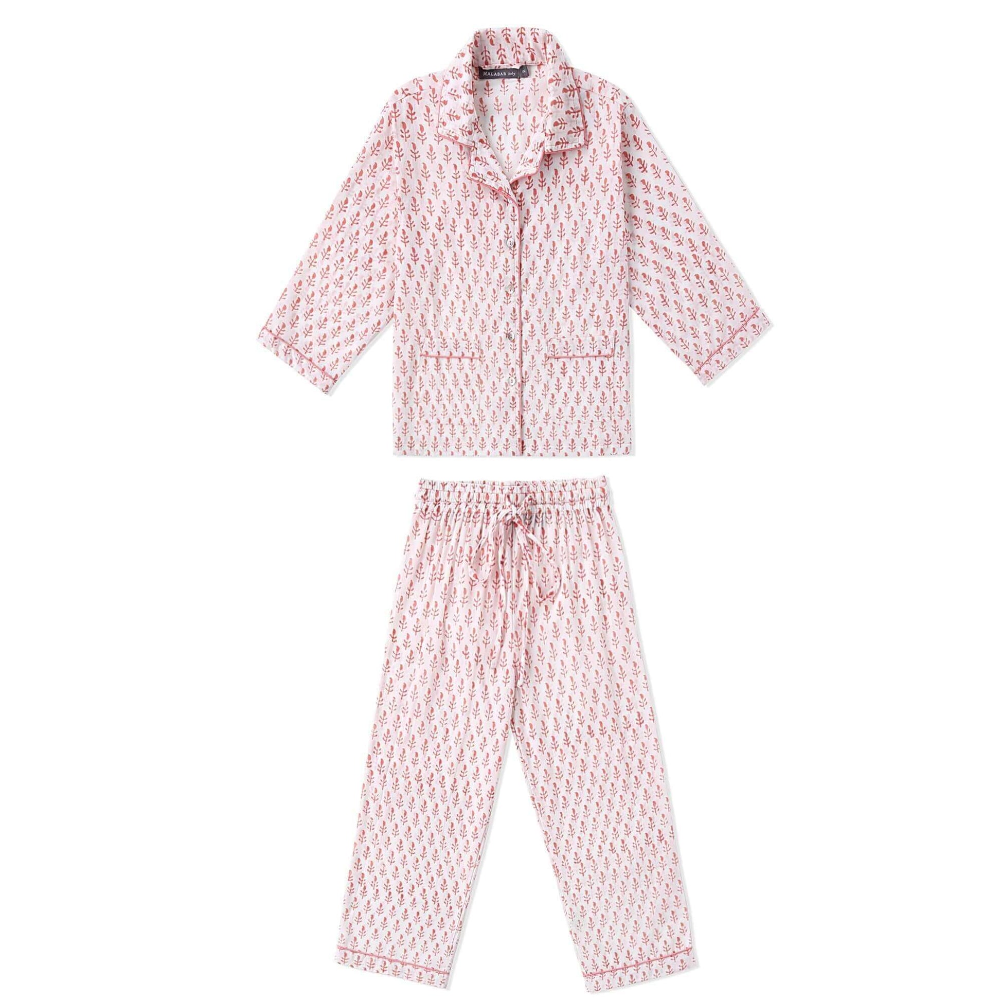 Malabar Baby - Organic Block-Print Loungewear at MERRIMiNT