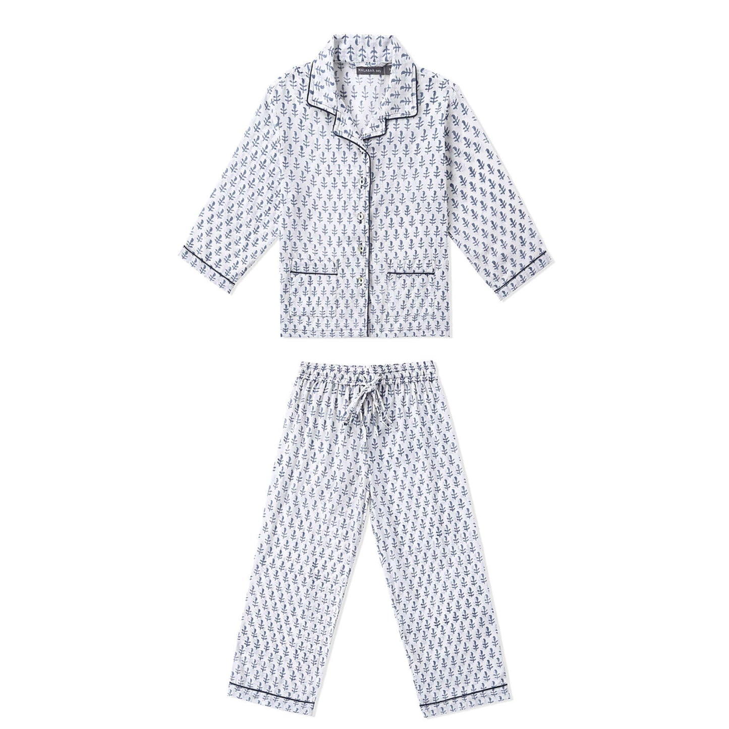 Malabar Baby - Organic Block-Print Loungewear at MERRIMiNT