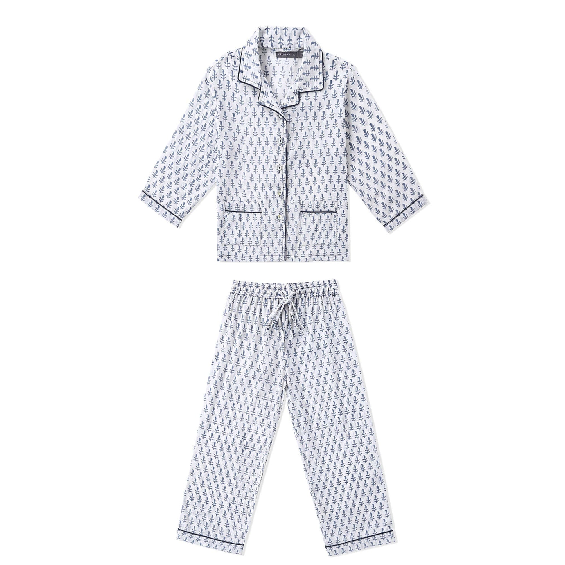 Malabar Baby - Organic Block-Print Loungewear at MERRIMiNT