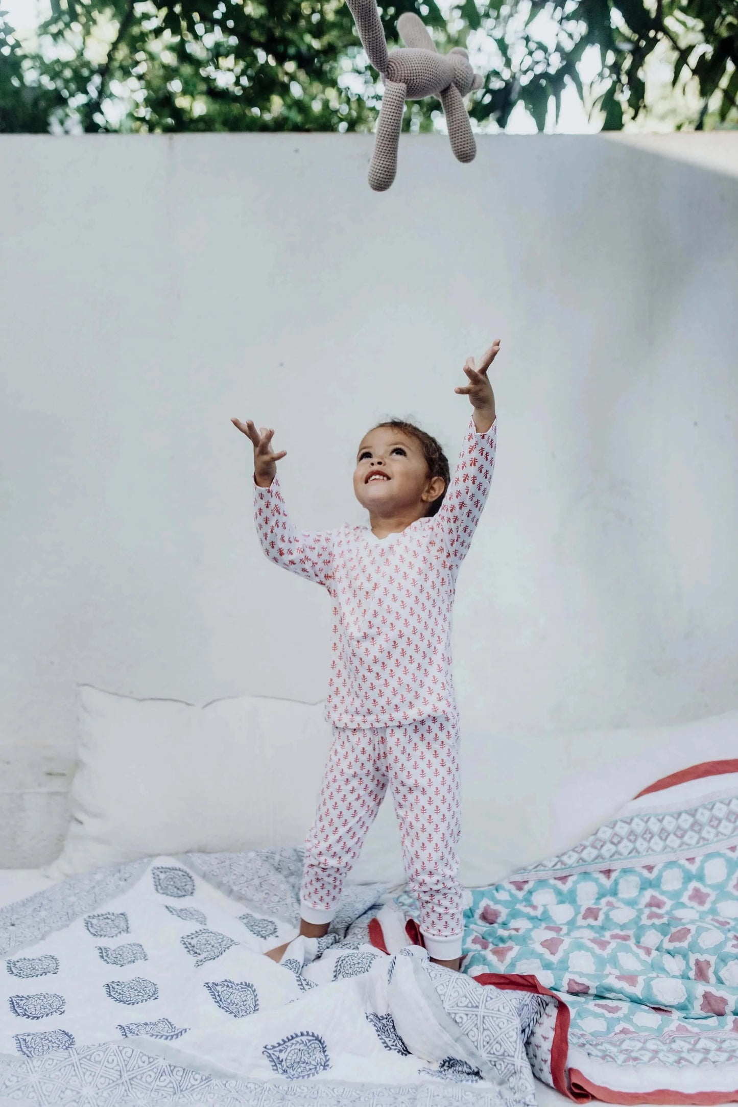 Malabar Baby - Organic Cotton Pajamas in Pink City at MERRIMiNT
