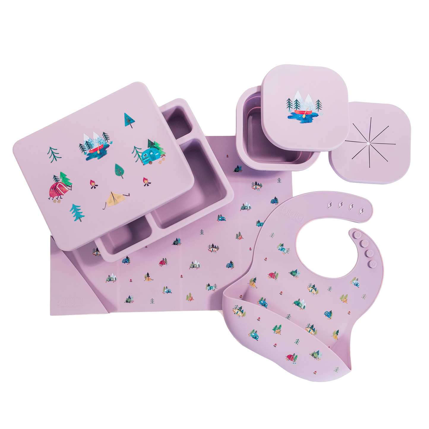 Silicone Mealtime Bundle Camper Violet