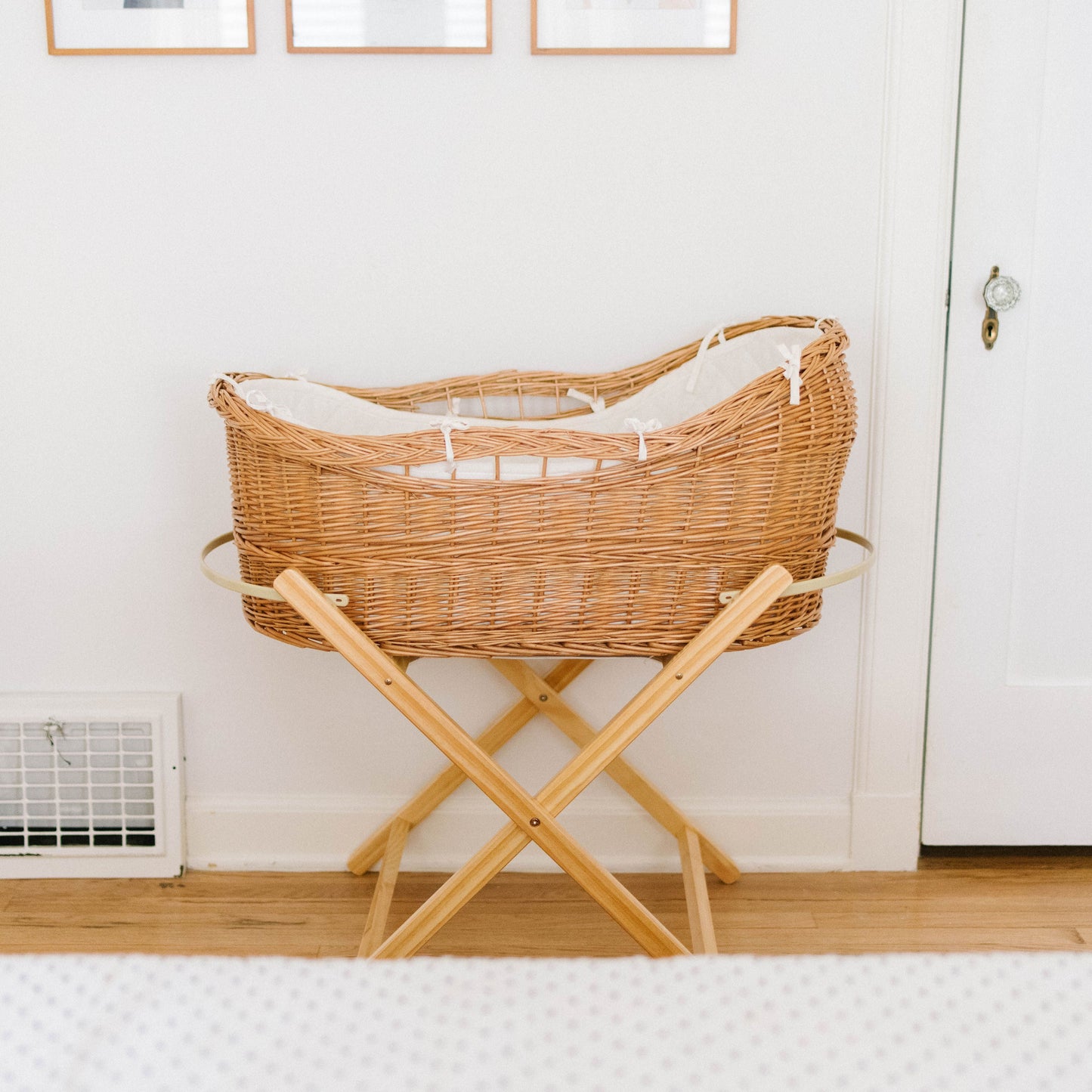Natural Pine Stationary Bassinet Stand