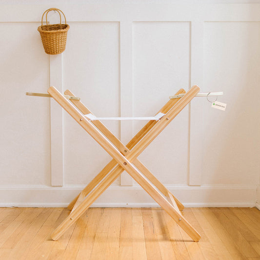 Natural Pine Stationary Bassinet Stand