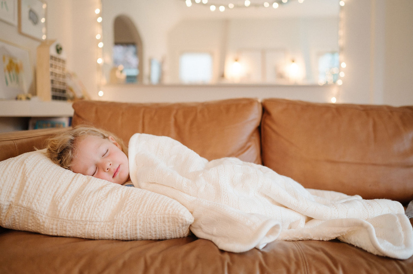 Cozy Cable Knit Stroller Blanket