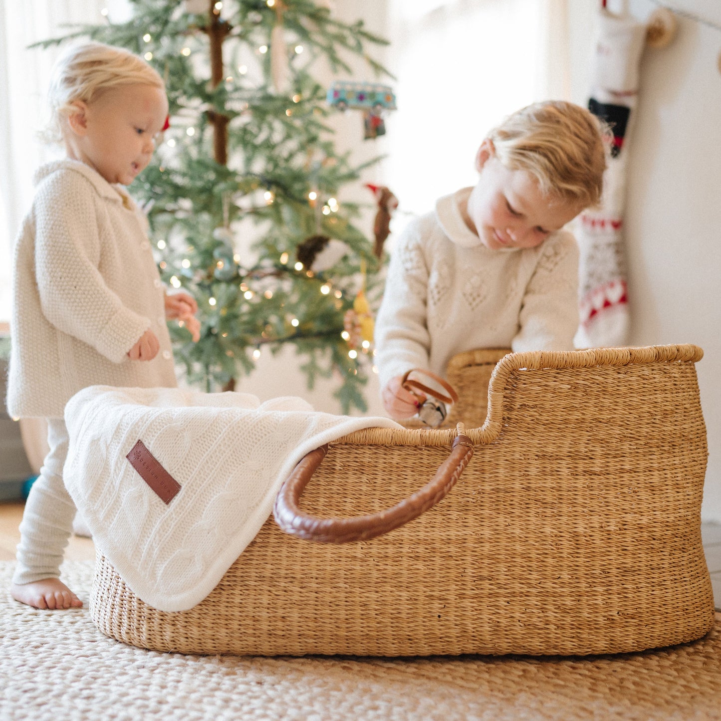 Cozy Cable Knit Stroller Blanket