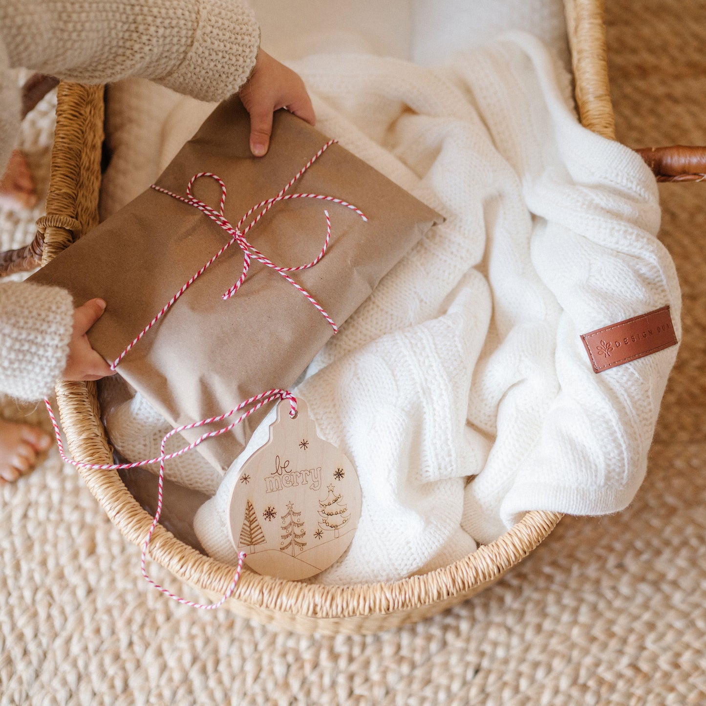 Cozy Cable Knit Stroller Blanket