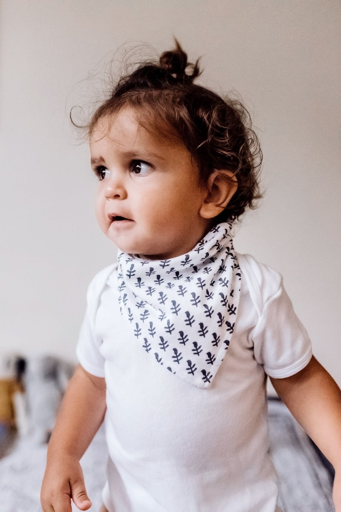 Organic Cotton Bandana Bib, Mitten, Hat Set - Fort