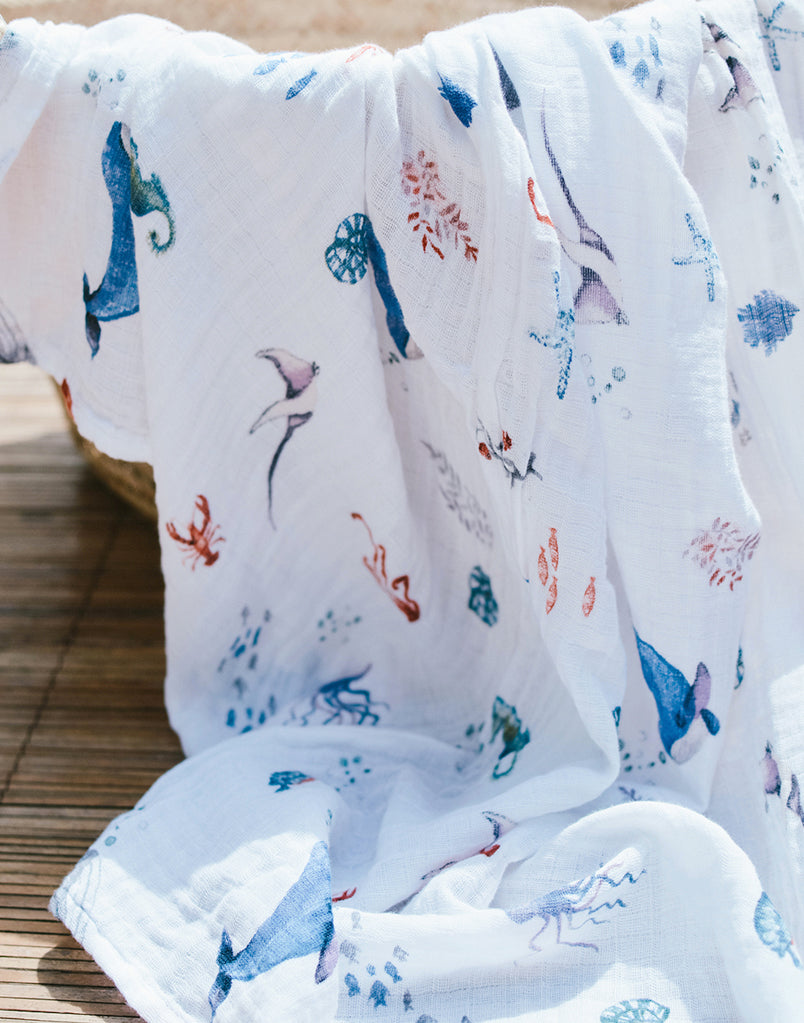 Organic Swaddle - Under the Sea