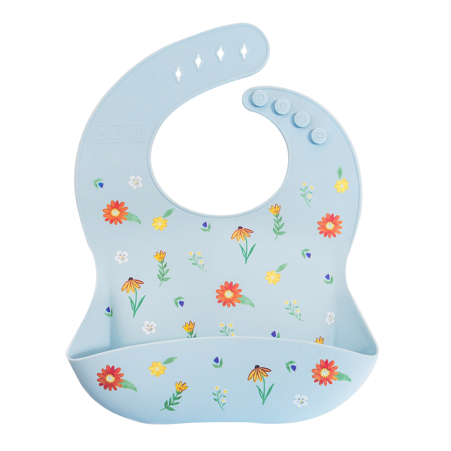 Silicone Mealtime Bundle Wildflower Chambray Blue