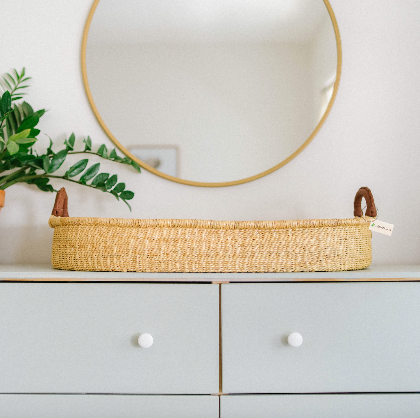 Natural Handwoven Changing Basket