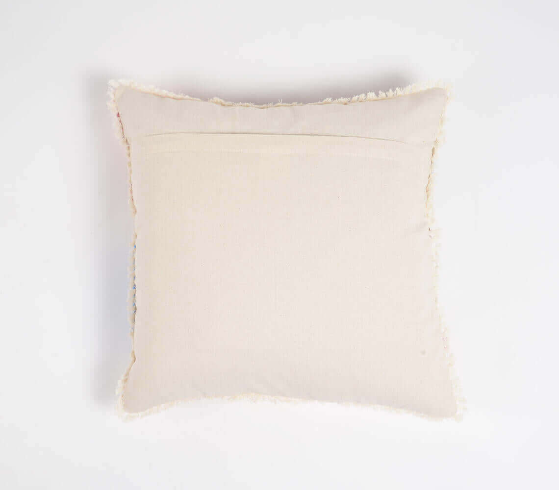 Curated by MERRIMiNT - Blue Bird Embroidered & Tufted Pillow Cover at MERRIMiNT