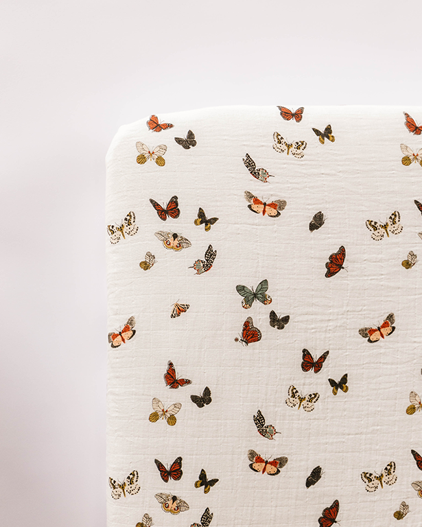 Butterfly Migration Crib Sheet