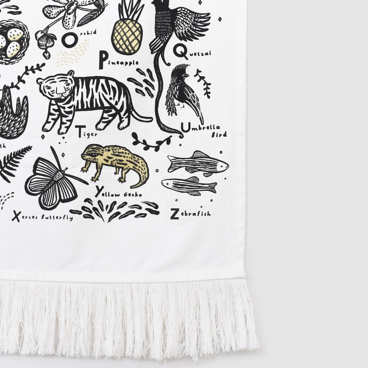 Jungle Alphabet Printed Tapestry