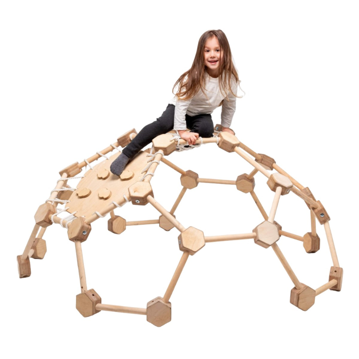 Wooden Climbing Dome for Kids Ages 2-6