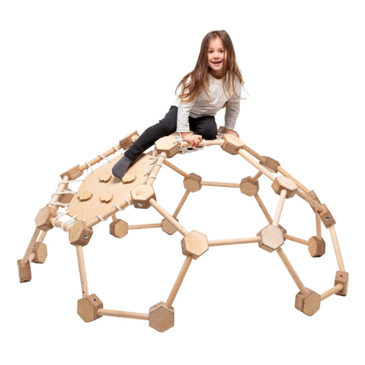 Wooden Climbing Dome for Kids Ages 2-6