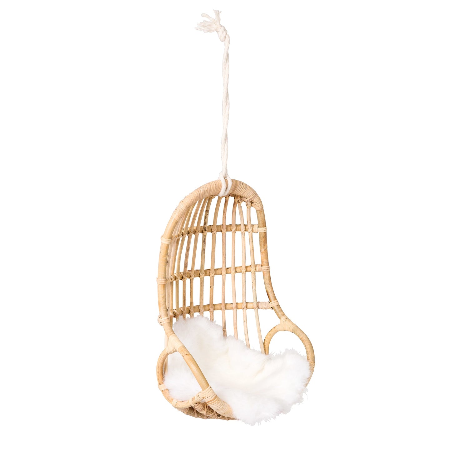 Rattan Egg Hanging Doll Chair