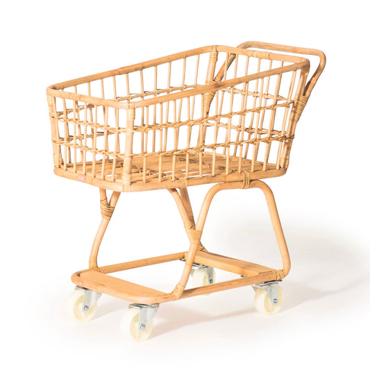 Rattan Toy Shopping Cart