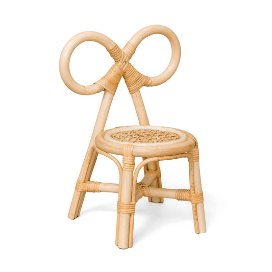 Rattan Mini Bow Doll Chair