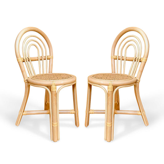 Rattan Rainbow Children's Chair Set