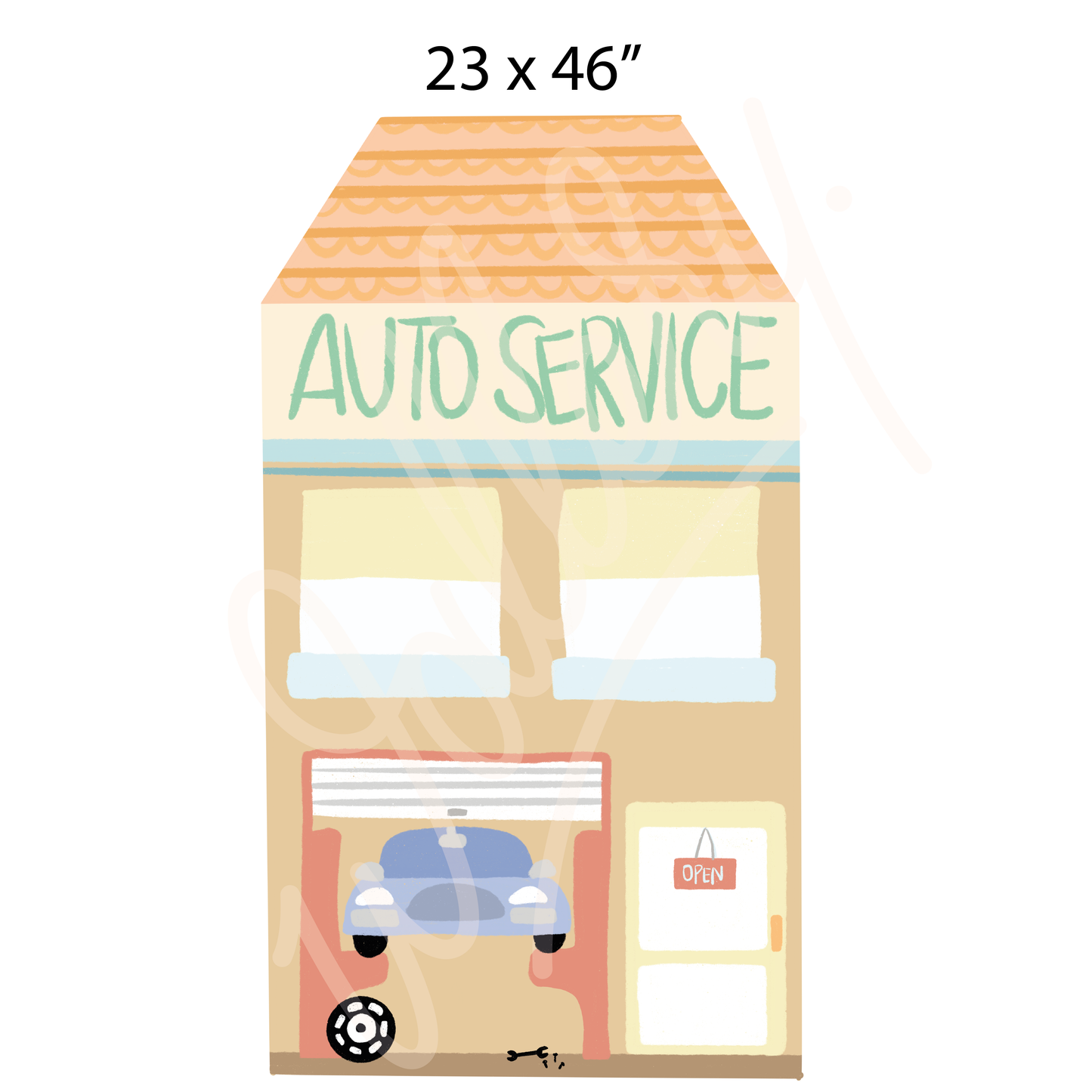 Auto Service Station Wall Decal