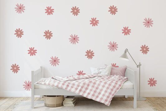 Pink Daisy Wall Decals