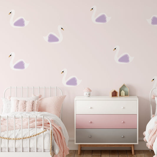 Purple Swan Wall Decals