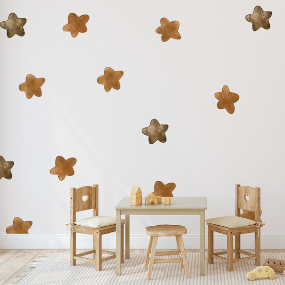 Watercolor Stars Wall Decals