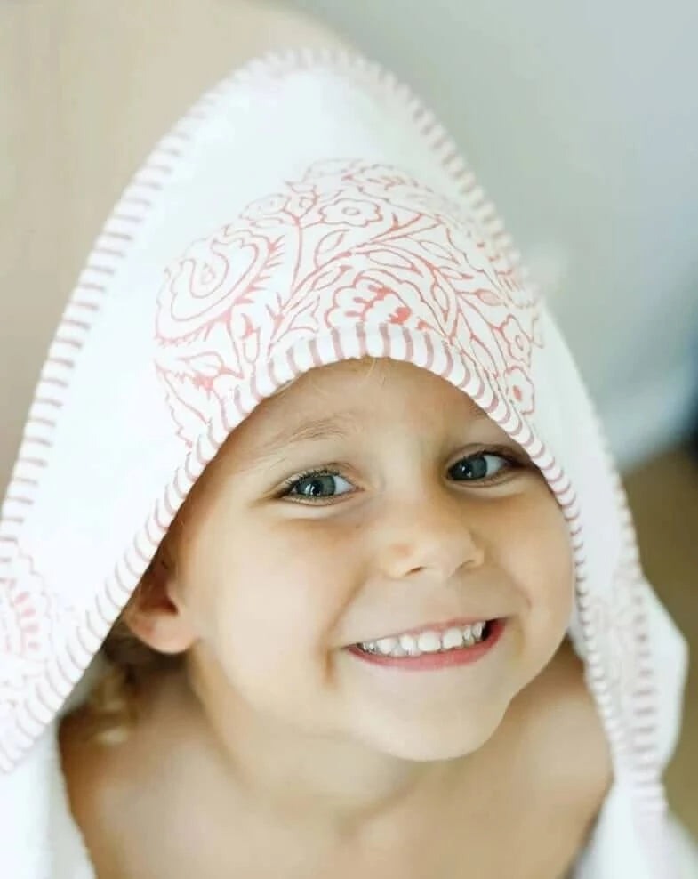 Malabar Baby - Hooded Towel in Pink City at MERRIMiNT