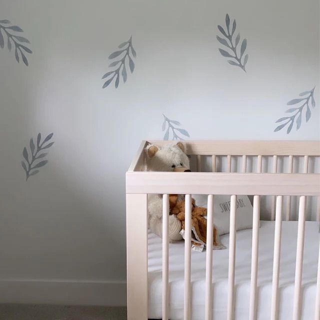 Blue Leaves Wall Decals