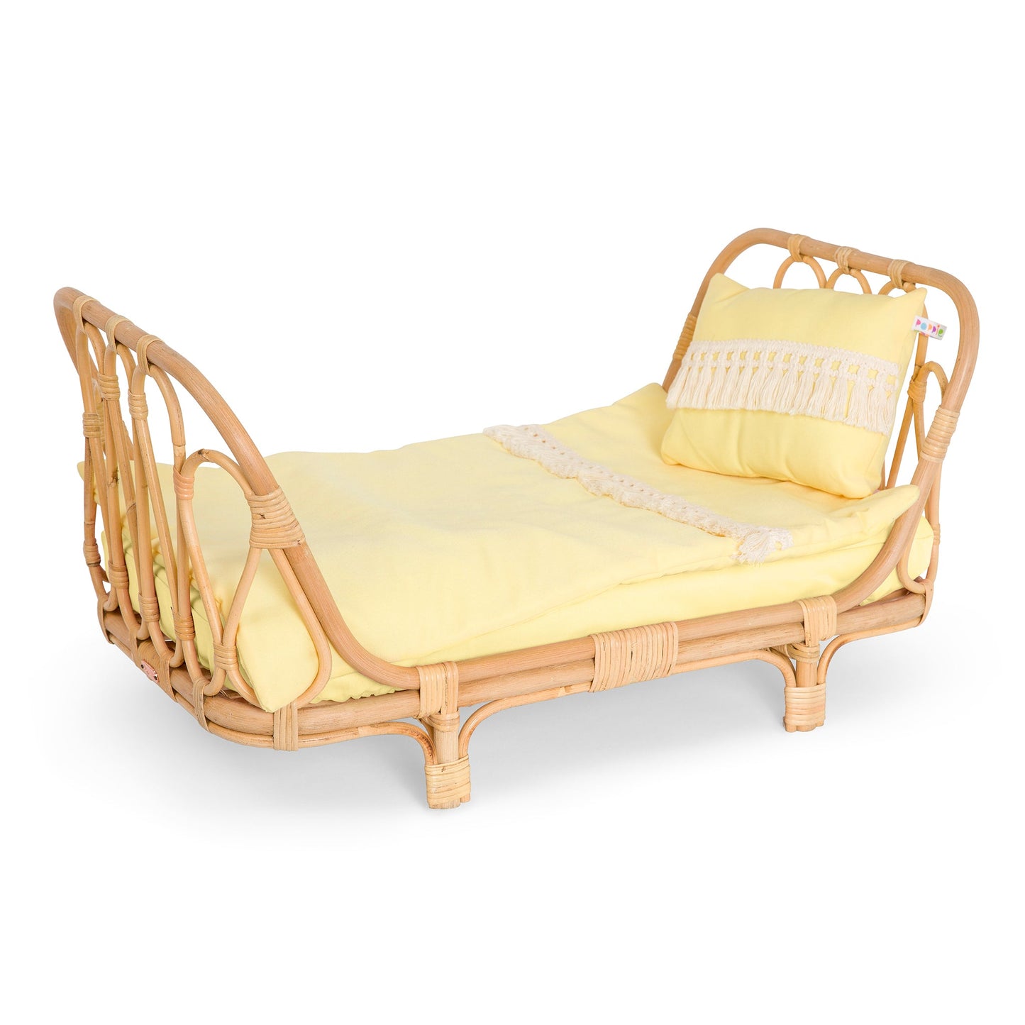 Rattan Doll Day Bed + Bedding set